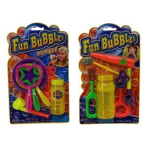 Ja-Ru Fun Bubbles Fun Set 5 Wands and 5 in1 Set, Ages 4+, Set of 2